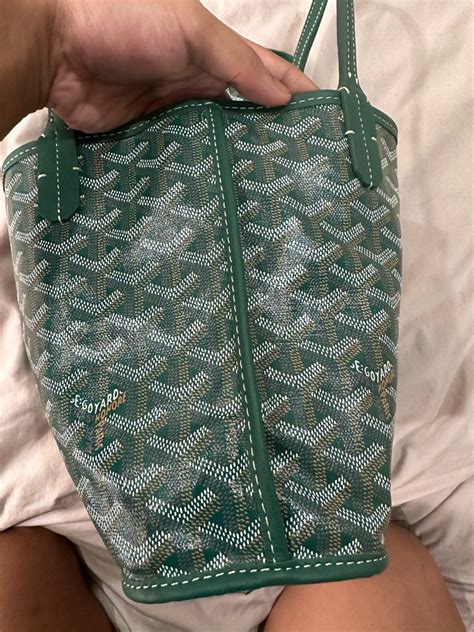 green mini goyard|goyard anjou mini price 2023.